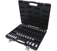 KS Tools 911.4510 Evolution Series 1/2 Inch Bit Socket Set for Hexagon Socket Screws 30-Piece