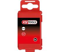 KS Tools 911.8424 1/4 Inch Slotted Bit 75 mm 11 mm Pack of 5