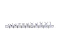 KS Tools 913.3800 3/8-inch 10-19mm Crowfoot Wrench Set (10 Pieces) | Set of 10 QFC crowfoot 6-sided keys, 3/8 inches