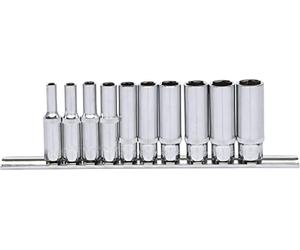 KS Tools 918.061 1/4-inch Chrome+ Socket Set Deep (10 Pieces)