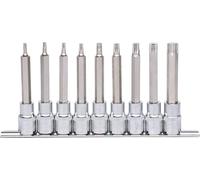 KS Tools 918.1317 1/2-inch Chrome+ TX Bit Socket Set Long (9 Pieces)