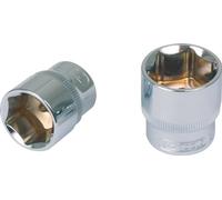 KS-Tools 918.1517-E 1/4" Chrome+ 6kant-Stecknuss