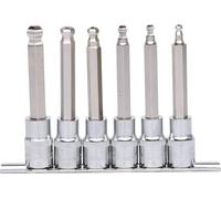 KS Tools 918.1665 1/2-inch Chrome Plus Long Hex Bit Socket (6 Pieces)