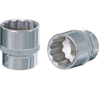 KS TOOLS 918.3718 3/8" CHROME + Bi hex socket, 18mm
