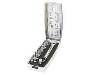 KS Tools 918.452 1/4-inch Chrome+ Tool Kit Ratchet (20 Pieces)