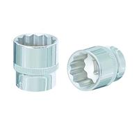 KS Tools 9181351 Chrome Plus Bit Socket, 12-point, 27 mm, 1/2 "