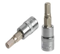 KS Tools 922.1462-1/4" Hex Socket Screwdriver Set, L.37 mm - 4 mm - Ultimate® Range - Chrome Vanadium - Satin Chrome Finish