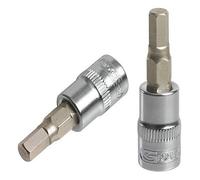 KS Tools 922.1463-1/4'' Hex Socket Screwdriver Set, L.37mm - 5mm - Ultimate® Range - Chrome Vanadium - Satin Chrome Finish