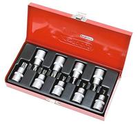 KS Tools 922.1802 Set of 9 Torx Screwdriver Sockets 1/2 Inch Drive T20-T60