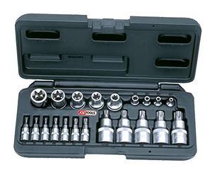 KS Tools 922.4307 Set of 21 Pieces Male/Female 1/4" - 1/2 Torx E4 - E20 - T8 - T60