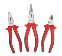 KS Tools 922.8010 Set of 3 Ultimate Tweezers, Red/Black