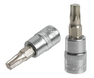 KS Tools 9221.578 - TORX® 1/4 Inch Screwdriver Socket - L.37 mm - T9 - Ultimate Range - Chrome Vanadium - Satin Chrome Finish
