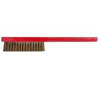 KS TOOLS 963.9585 BRONZE + Hand brush, tin bronze wire, crimped, 4 rows