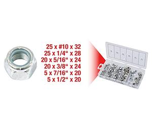 KS Tools 970.0490 UNF self-tightening nuts assortment, 100 pcs