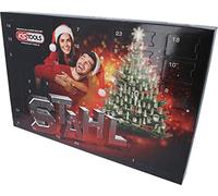 KS TOOLS 999.4444 Advent Calendar, Steel instead of Chocolate, Limited Edition Consisting of KS Tools, 1/4 Inch Socket Spanner Set, 131 Pieces and Brilliant Tools, LED Pen Torch