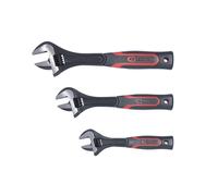 KS Tools Adjustable Wrench 23mm, 28mm, 17/16", 2K Handle, 3 Pieces - 577.0199