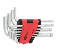 KS Tools 151.4780 Hex Wrench Ball Ended Hexagon Key Wrench Set, 10 pcs., Short, 1.5-10mm