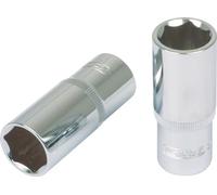 KS Tools CHROMEplus Hexagonal Socket, Deep, 12 mm, on Hang Tag 3/8 Inch Chrome Plus Hexagonal Socket, Deep, 12 mm, on Hanging Label, Stainless Steel, Colourless, One Size