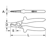 KS Tools Classic 1000V 165mm Cable Shear