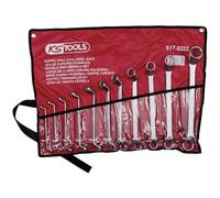 KS Tools Double Ring Spanner Set, Offset, 11 Pcs 6-32mm 517.0222