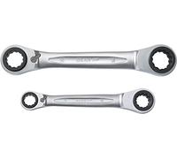 KS Tools Gear Plus 4-in-1 Ratchet Spanner Set (2 Pieces)