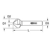 KS Tools HSS 19mm 90 Degree Tin Cone and Deburrer
