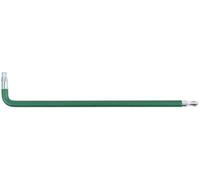 KS Tools Plastic 151.4274 Ball Head T25 Torx Allen Key, XL, Green