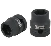 'KS Tools Plastic 515.0061 1/2 Drive Hex Impact Socket, Extra Short, 14 mm
