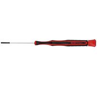 KS Tools Precision Mechanics Slotted Screwdriver, 1 mm, Stainless Steel, red, Size