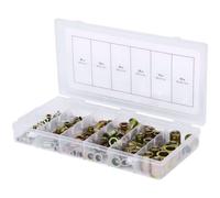 KS Tools Threaded Rivets Assortment, Steel, M3X9mm-M10X21mm, 150 Pcs 970.0610