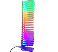 KS25 Fantasy Crystal Cube LED Music Audio Spectrum Analyzer Kit Level Display, Extremely Accurate Sound Spectrum VU Meter Tower for Audio System Vacuum Tube Amplifier DIY (Finished product)