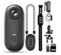 KSADBOSSBO - Mini Action Camera with Audio Video Recording - 4K Personal Civil Portable Small Camera 128G - Small Pocket Vlogging Portable Hands Free - Portable Worn POV Recorder
