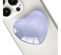Ksadiye Expandiing Moblile Cell Phone Grip Heart Shape Glass Holder for Smartphones, Cellphone Collapsible Stand( Purple