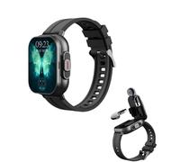 Ksaipx 2-in-1 Smart Watch with Wireless Earphones | 2.4" HD Touch Screen, Health Monitor, NFC, Bluetooth Calls, 15-Day Battery, 20+ Sport Modes, Black