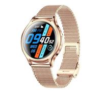 Ksaipx Women's Smart Watch with Curved Touch 1.27" Screen - Heart Rate/Blood Oxygen/Sleep Monitor, Menstrual Tracker, IP67 Waterproof Fitness Watch for iOS Android (Gold)