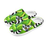 Ksajwzf Animal Lemurs Jungle Slippers for Women Men, Lemurs Womens House Slippers Indoor Slipper Socks House Shoes Bedroom Travel Shoe