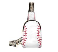 Ksajwzf Baseball Sport White Red Ball Small Sling Bag,Fanny Packs Crossbody Bags Gifts for Women, Fashion Waist Packs Chest Bag Purse for womenbaseball Sport White red Ball