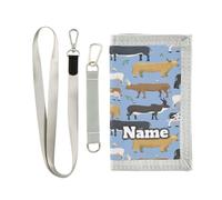 Ksajwzf Custom Personalized Kids Wallets for Boys Girls,Bulls Cows Farm Animal Kids Trifold Wallet for Boys, Beef Buffalo Novelty Wallet for Childrens Toddler, Coin Case Card Pocket Money Organizer