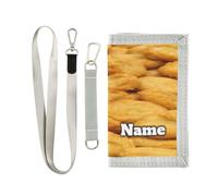 Ksajwzf Custom Personalized Kids Wallets for Boys Girls,Chicken Nuggets Kids Trifold Wallet for Boys, Chicken Nuggets Novelty Wallet for Childrens Toddler, Coin Case Card Pocket Money Organizer