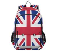 Ksajwzf England Uk British Flag Backpack for Girls Boys Women Men, Union Jack Daypack Backpacks School Bag Laptop Bookbag Rucksack for School Travel Work Camping Hiking