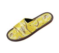 Ksajwzf Insects Honeycombs Slippers for Women Men, Cute Yellow Summer Womens Open Toe Travel House Slippers