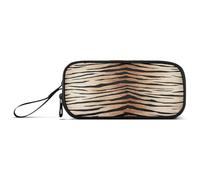 Ksajwzf Large Capacity Pencil Case African Tiger Skin Print 3 Compartment Pen Box Pouch Holder Organizer Stationery Bag for School Girl Boy Teen