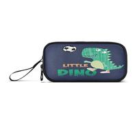 Ksajwzf Large Capacity Pencil Case Little Dino Soccer Cute 3 Compartment Pen Box Pouch Holder Organizer Stationery Bag for School Girl Boy Teen
