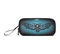 Ksajwzf Large Capacity Pencil Case Skull Sugar Skull Butterfly 3 Compartment Pen Box Pouch Holder Organizer Stationery Bag for School Girl Boy Teen