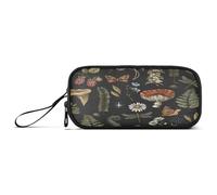 Ksajwzf Large Capacity Pencil Case Vintage Magic Mushroom 3 Compartment Pen Box Pouch Holder Organizer Stationery Bag for School Girl Boy Teen