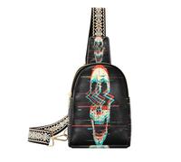 Ksajwzf Retro Day Ot The Dead Screaming Skull Small Sling Bag,Fanny Packs Crossbody Bags Gifts for Women, Fashion Waist Packs Chest Bag Purse for Women
