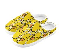 Ksajwzf Rubber Duck Slippers for Women Men, Yellow Duck Animal Womens House Slippers Indoor Slipper Socks House Shoes Bedroom Travel Shoe