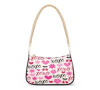 Ksajwzf Shoulder Bags for Women Hobo Tote Handbag Cute Cherry Flower Heart Small Clutch Purse with Zipper Closure Valentine's Day