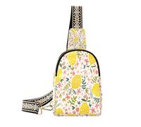Ksajwzf Spring Summer Lemon Flowers Small Sling Bag,Fanny Packs Crossbody Bags Gifts for Women, Fashion Waist Packs Chest Bag Purse for Women