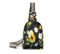 Ksajwzf Spring Summer Sunflower Chamomile Small Sling Bag,Fanny Packs Crossbody Bags Gifts for Women, Fashion Waist Packs Chest Bag Purse for Women